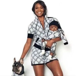 Gabrielle Union French Bulldog Zip Up Sweater Hoodie XL